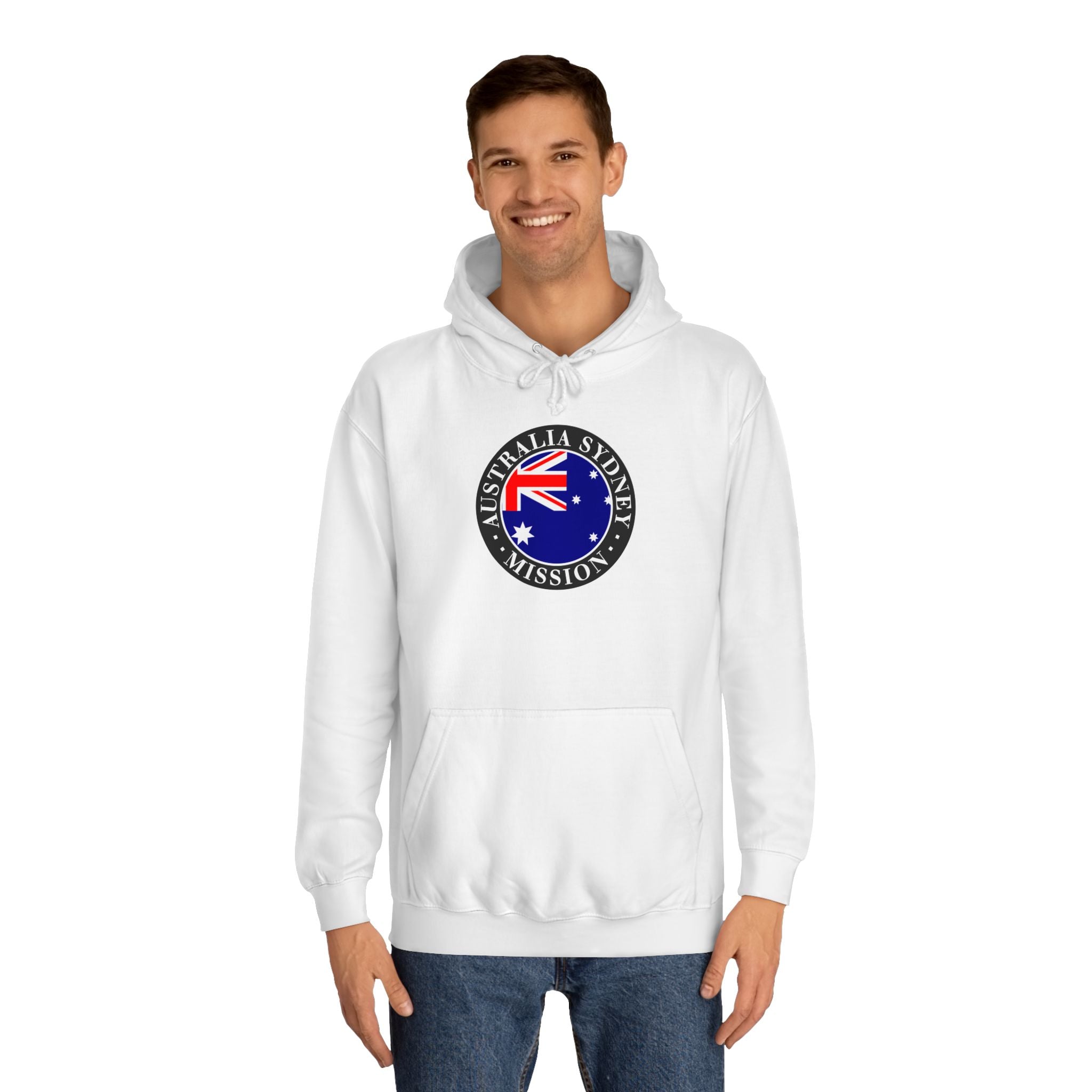 Australia Sydney Mission Flag Logo (Black Border) College Hoodie - Latter-Day Saint LDS Missionary Gift - Book of Mormon