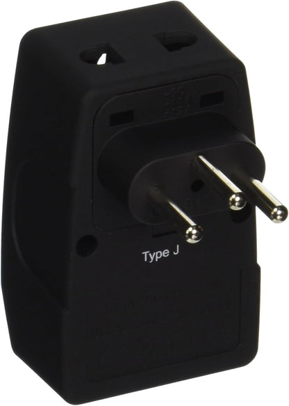 Switzerland Travel Adapter - Type J - 4 in 1 - 2 USB Ports (GP4-11A)