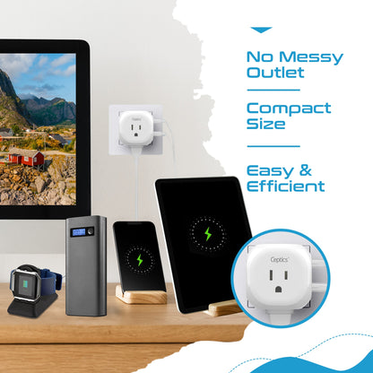 European Schuko Travel Plug Adapter - Type E/F - 5 in 1 - Ultra Compact (PTU-9)