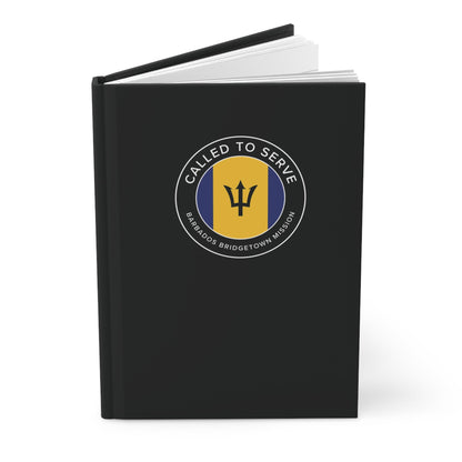 Barbados Bridgetown Mission Circle Flag Called to Serve Black Hardcover Journal Matte - Latter-Day Saint LDS Missionary Gift - Book of Mormon