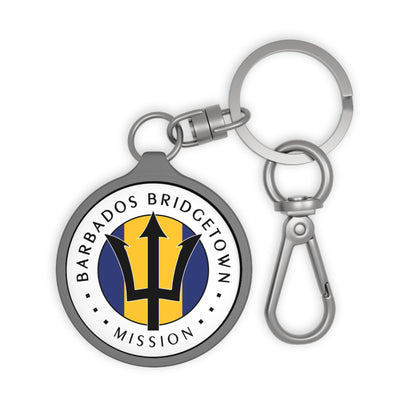 Barbados Bridgetown Mission Circle Flag Key Tag - Latter-Day Saint LDS Missionary Gift - Book of Mormon