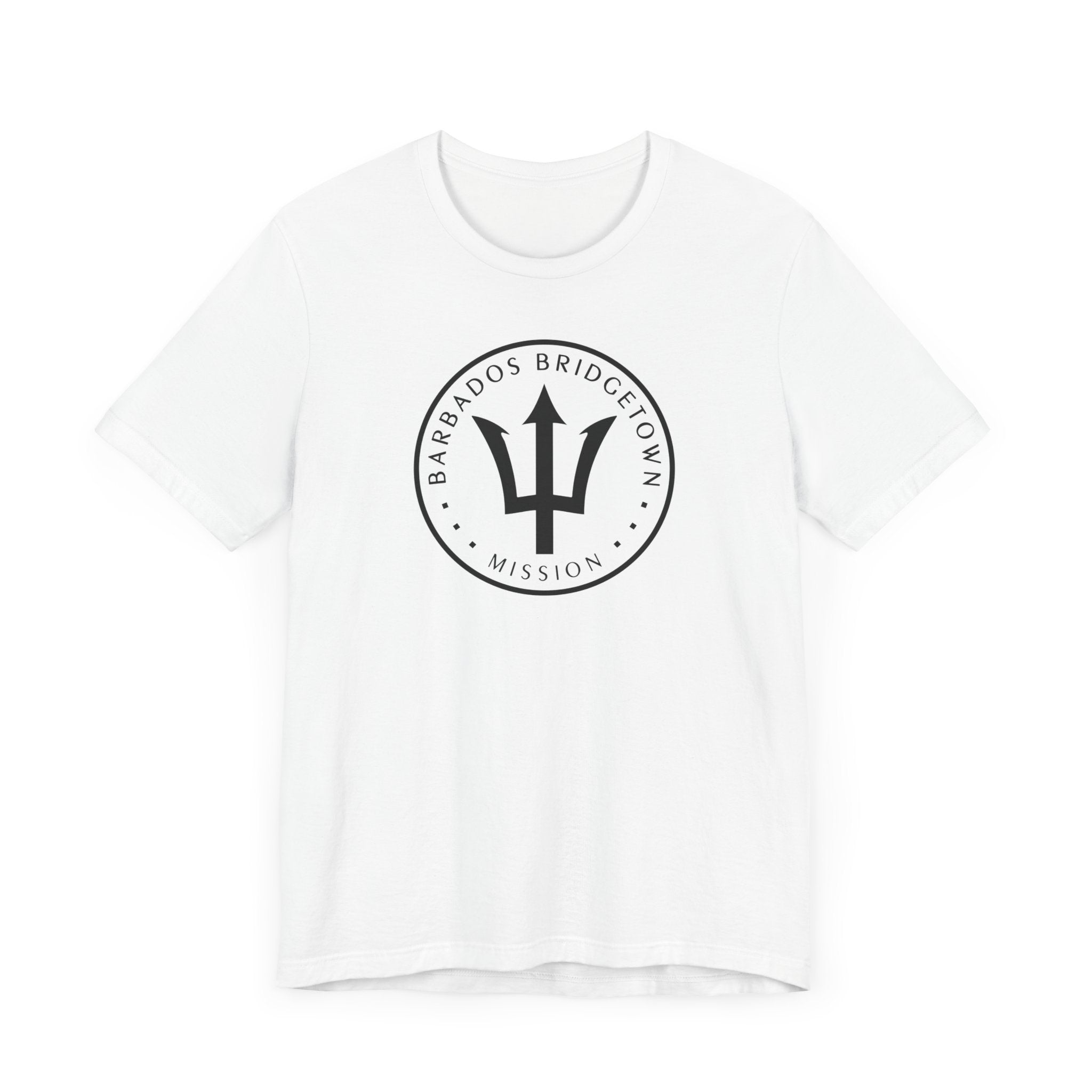 Barbados Bridgetown Mission Circular Monochrome Logo T-Shirt - Latter-Day Saint LDS Missionary Gift - Book of Mormon