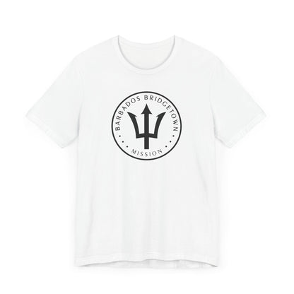 Barbados Bridgetown Mission Circular Monochrome Logo T-Shirt - Latter-Day Saint LDS Missionary Gift - Book of Mormon