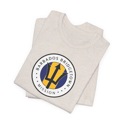 Barbados Bridgetown Mission Flag Logo (White Border) T-shirt - Latter-Day Saint LDS Missionary Gift - Book of Mormon