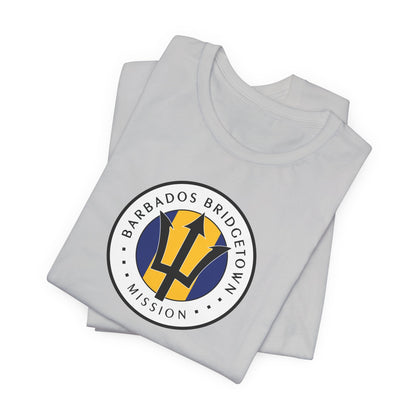 Barbados Bridgetown Mission Flag Logo (White Border) T-shirt - Latter-Day Saint LDS Missionary Gift - Book of Mormon