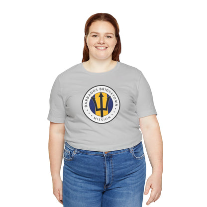 Barbados Bridgetown Mission Flag Logo (White Border) T-shirt - Latter-Day Saint LDS Missionary Gift - Book of Mormon