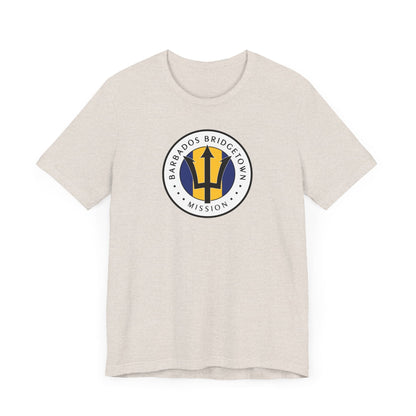 Barbados Bridgetown Mission Flag Logo (White Border) T-shirt - Latter-Day Saint LDS Missionary Gift - Book of Mormon