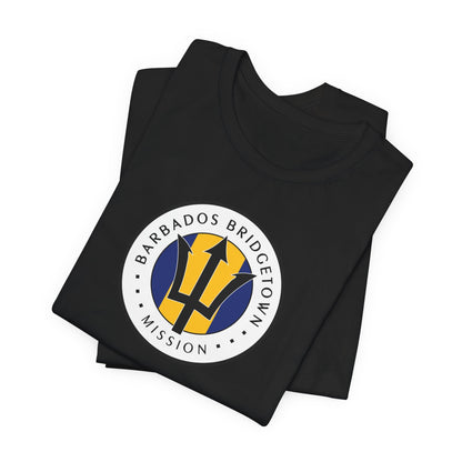 Barbados Bridgetown Mission Flag Logo (White Border) T-shirt - Latter-Day Saint LDS Missionary Gift - Book of Mormon