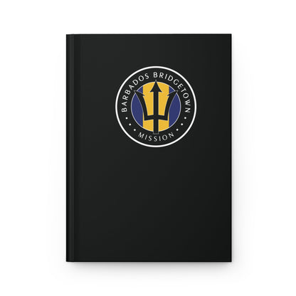 Barbados Bridgetown Mission Logo Design Black Hardcover Journal Matte - Latter-Day Saint LDS Missionary Gift - Book of Mormon