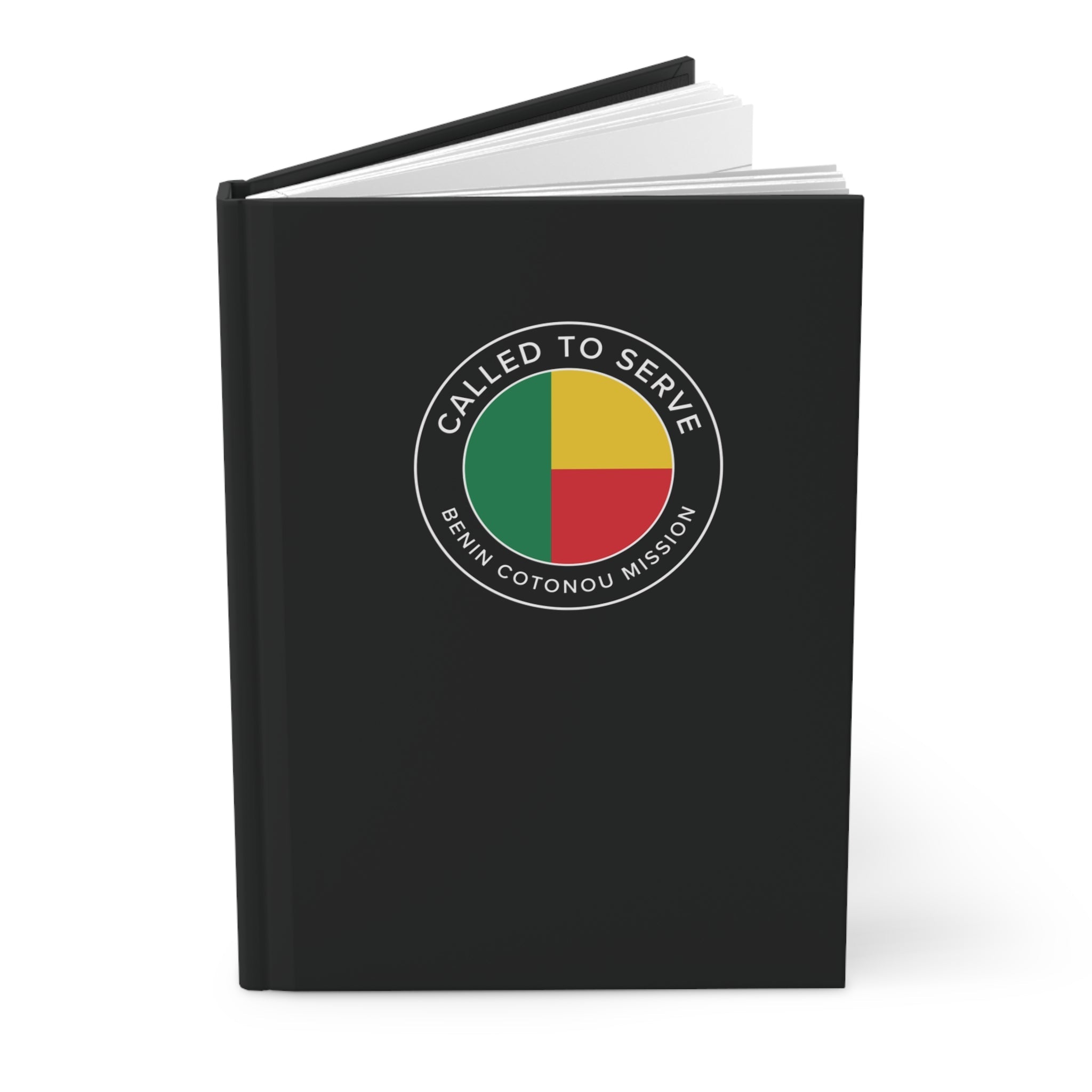 Benin Cotonou Mission Circle Flag Called to Serve Black Hardcover Journal Matte - Latter-Day Saint LDS Missionary Gift - Book of Mormon