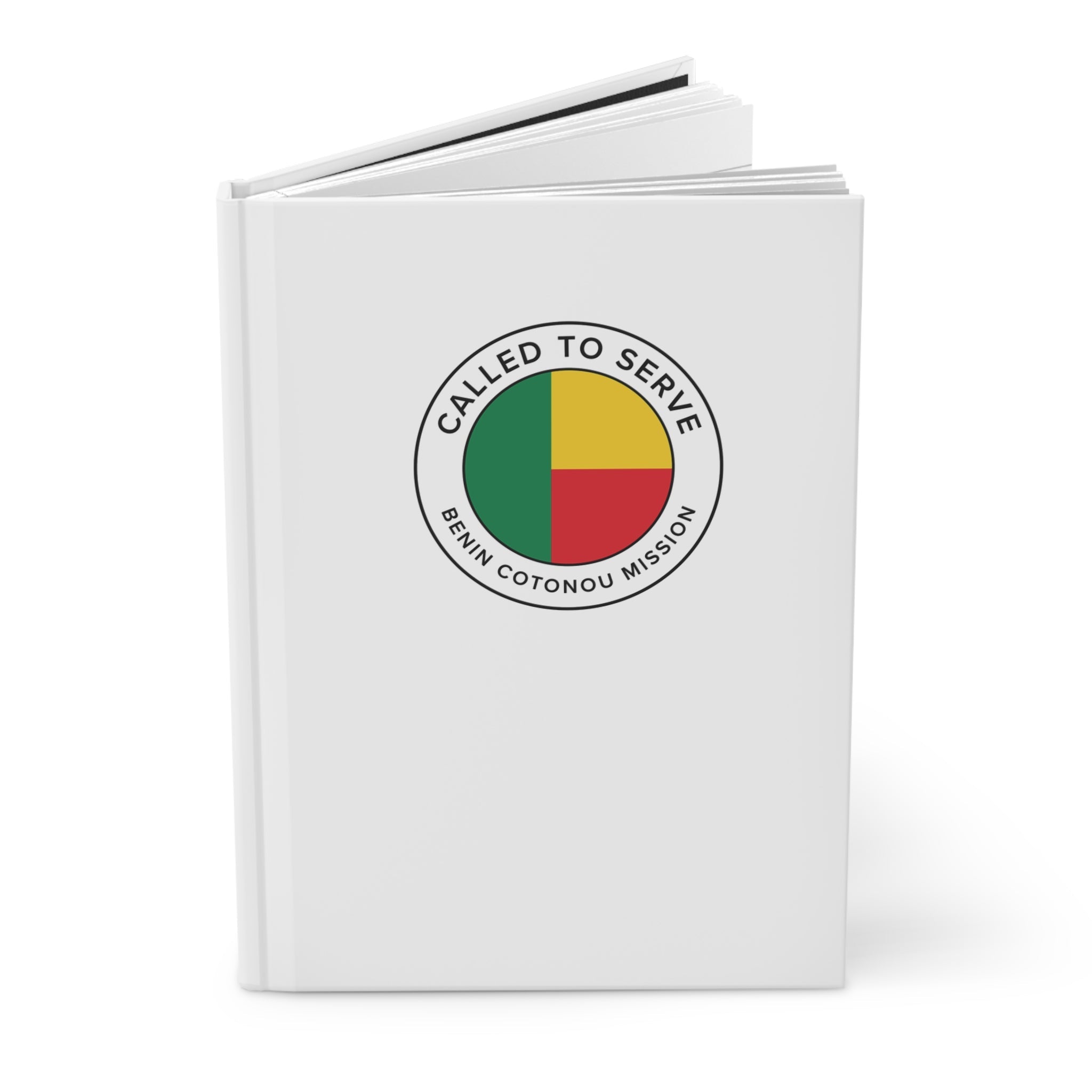 Benin Cotonou Mission Circle Flag Called to Serve White Hardcover Journal Matte - Latter-Day Saint LDS Missionary Gift - Book of Mormon