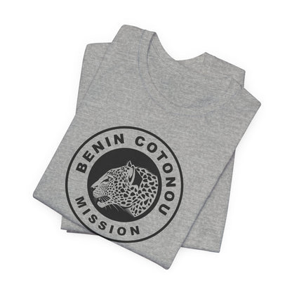 Benin Cotonou Mission Circular Monochrome Logo T-Shirt - Latter-Day Saint LDS Missionary Gift - Book of Mormon