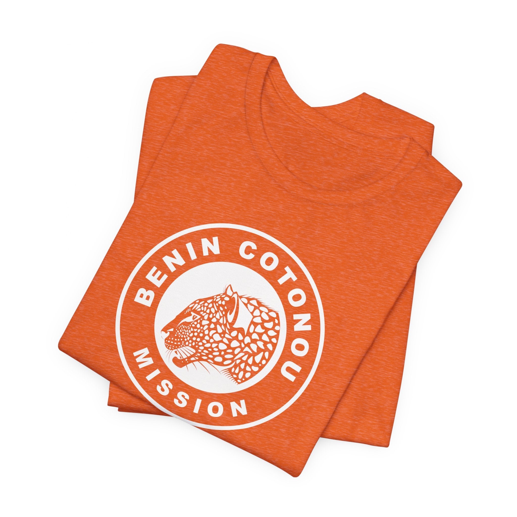 Benin Cotonou Mission Circular Monochrome Logo T-Shirt - Latter-Day Saint LDS Missionary Gift - Book of Mormon