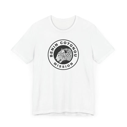 Benin Cotonou Mission Circular Monochrome Logo T-Shirt - Latter-Day Saint LDS Missionary Gift - Book of Mormon