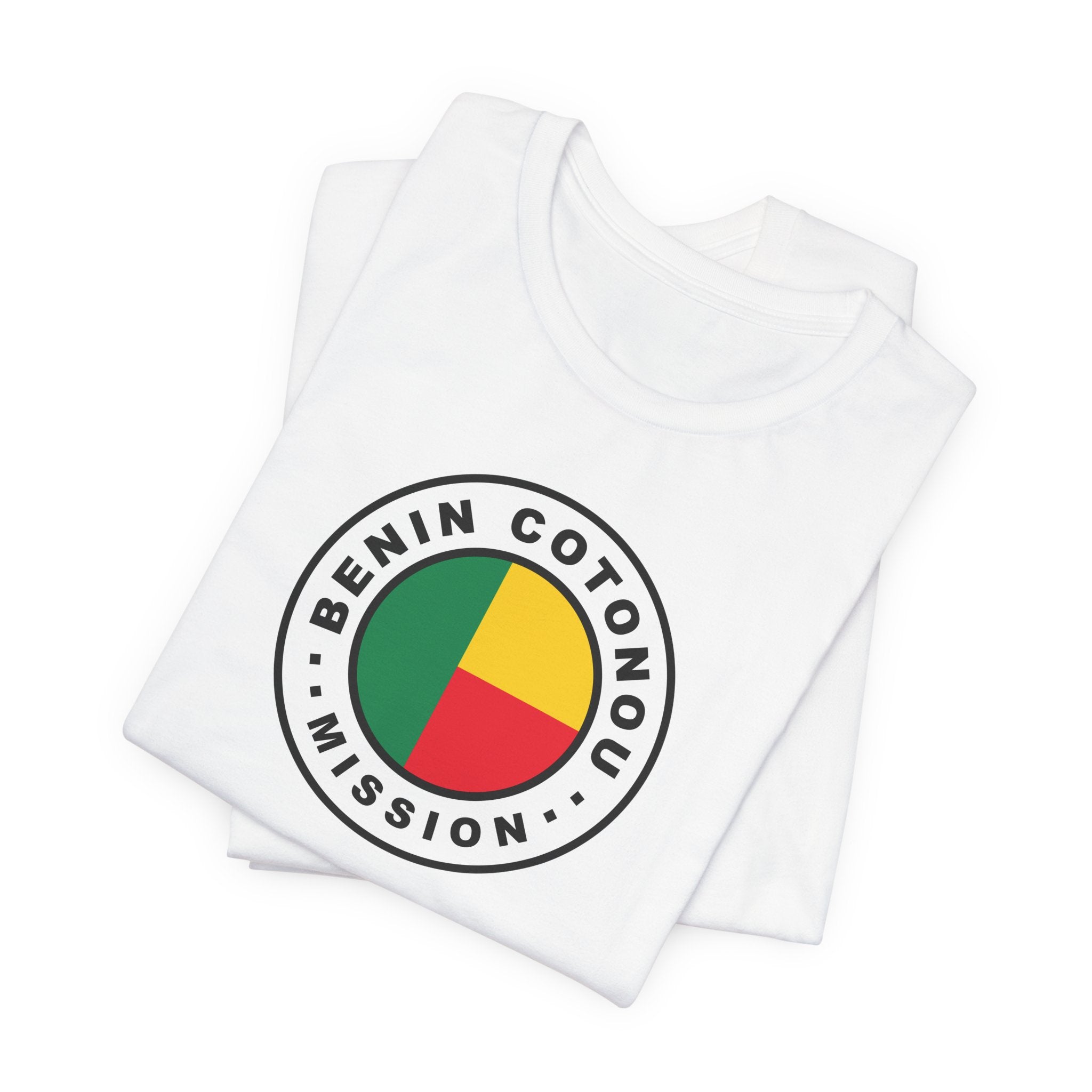 Benin Cotonou Mission Flag Logo (White Border) T-shirt - Latter-Day Saint LDS Missionary Gift - Book of Mormon