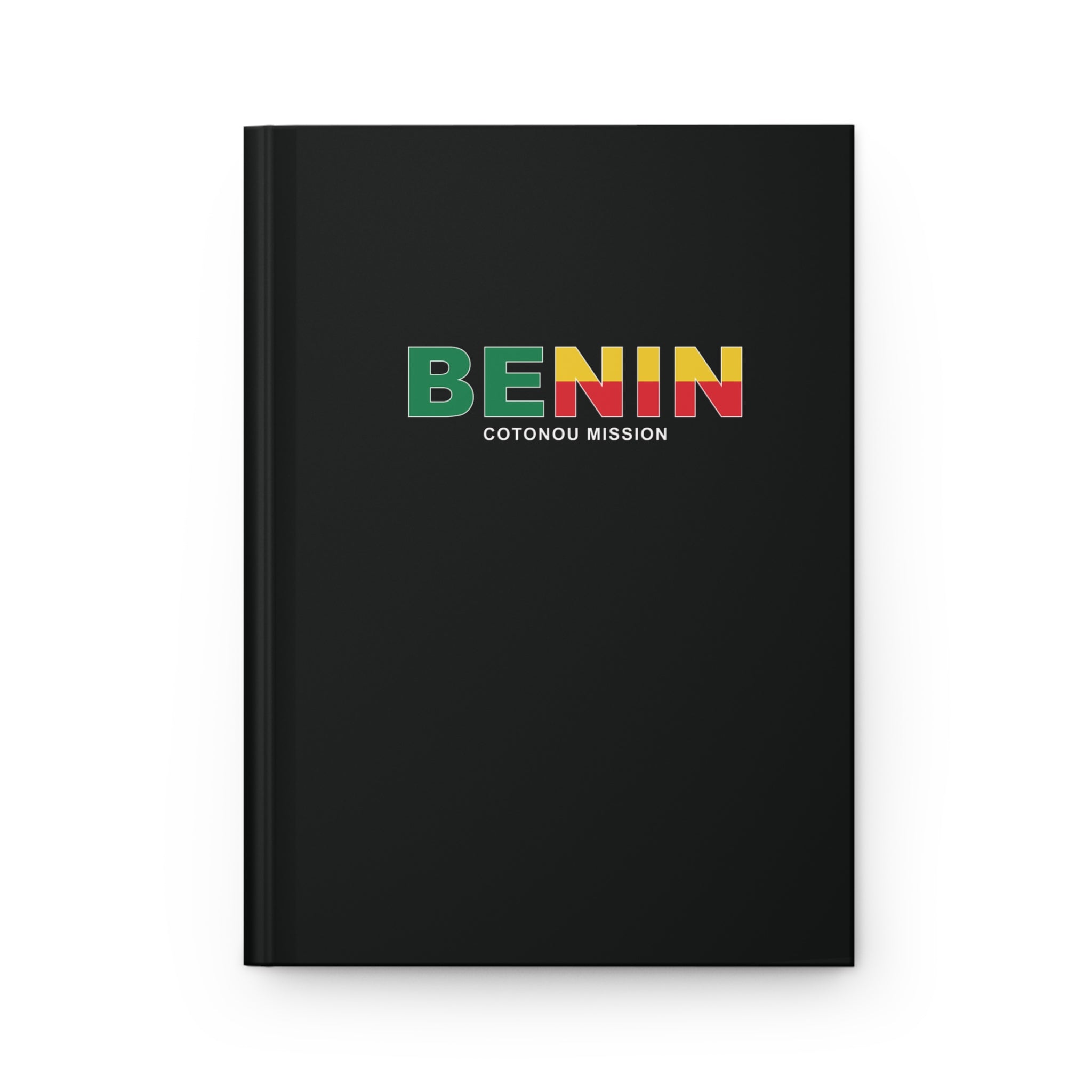 Benin Cotonou Mission Flag Title Black Hardcover Journal Matte - Latter-Day Saint LDS Missionary Gift - Book of Mormon