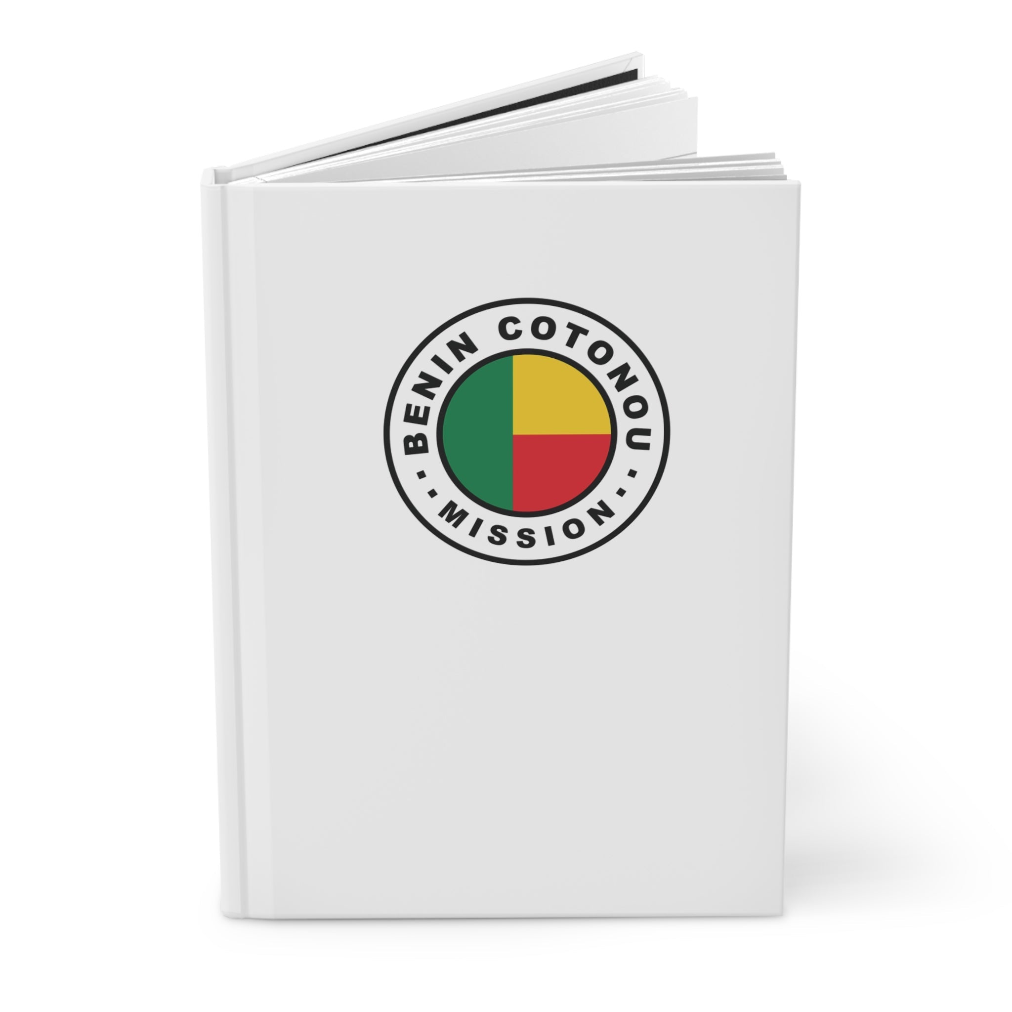 Benin Cotonou Mission Logo Design White Hardcover Journal Matte - Latter-Day Saint LDS Missionary Gift - Book of Mormon