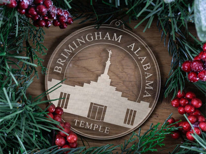 Birmingham Alabama Temple Christmas Ornament - Latter-Day Saint LDS Missionary Gift - Book of Mormon