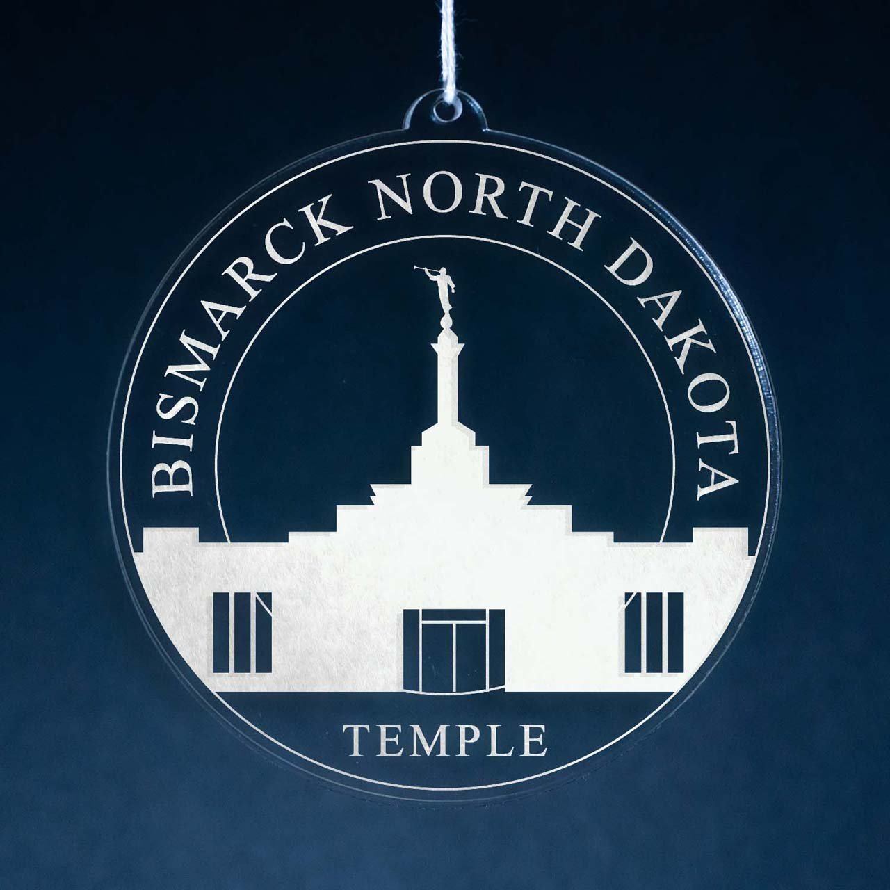 Bismarck North Dakota Temple Christmas Ornament - Latter-Day Saint LDS Missionary Gift - Book of Mormon