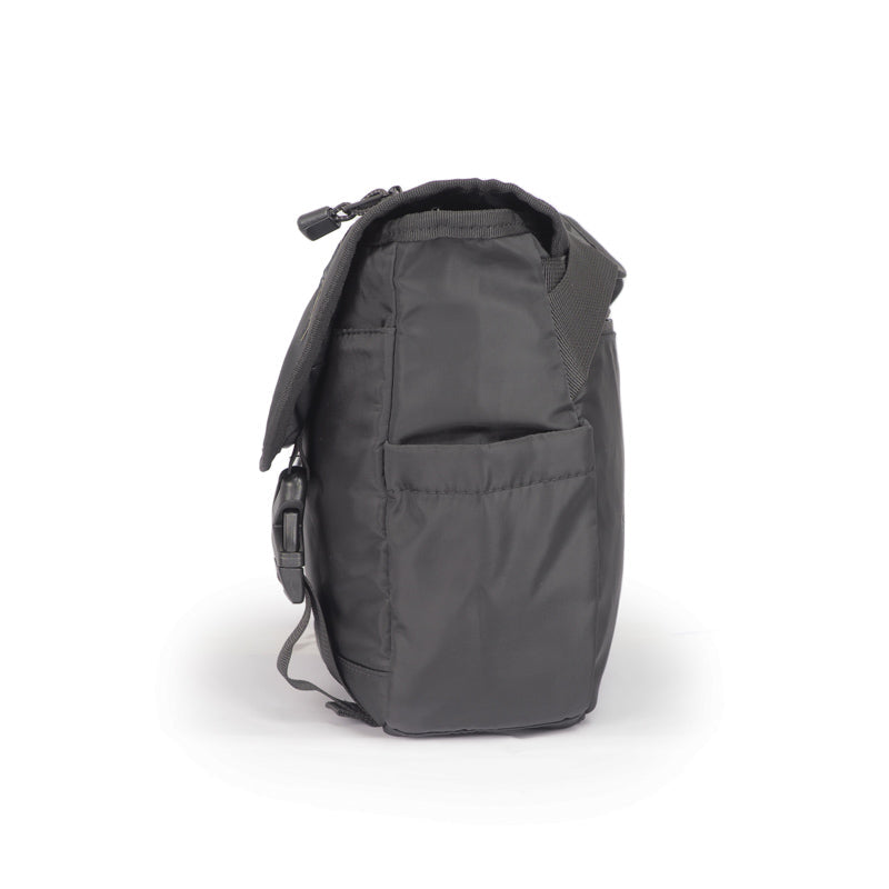 Black Nylon Messenger Bag