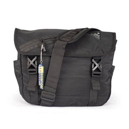 Black Nylon Messenger Bag