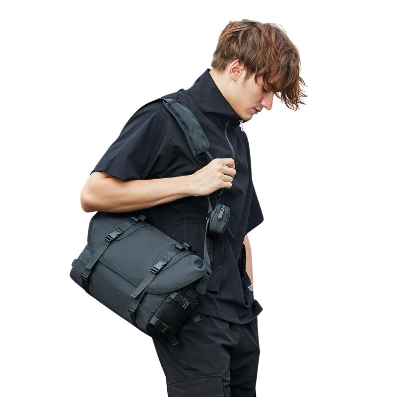 Black Tactical Messenger Bag