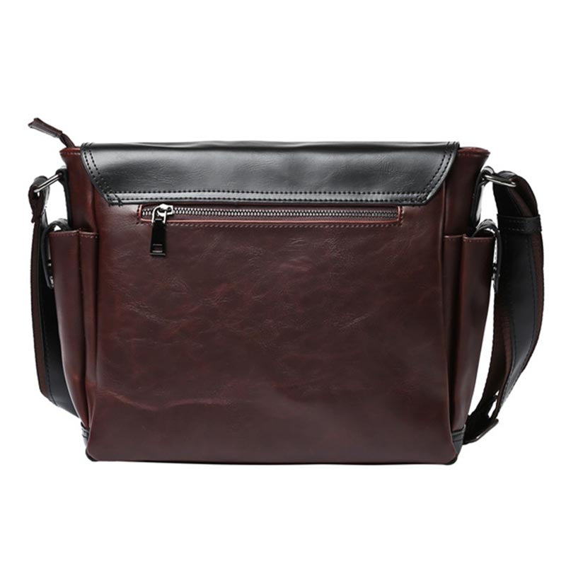 Black and Brown Messenger Bag