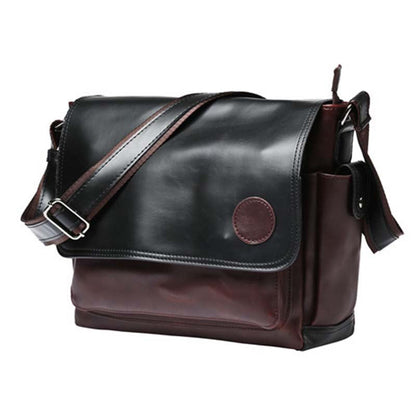 Black and Brown Messenger Bag