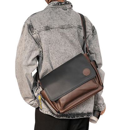 Black and Brown Messenger Bag