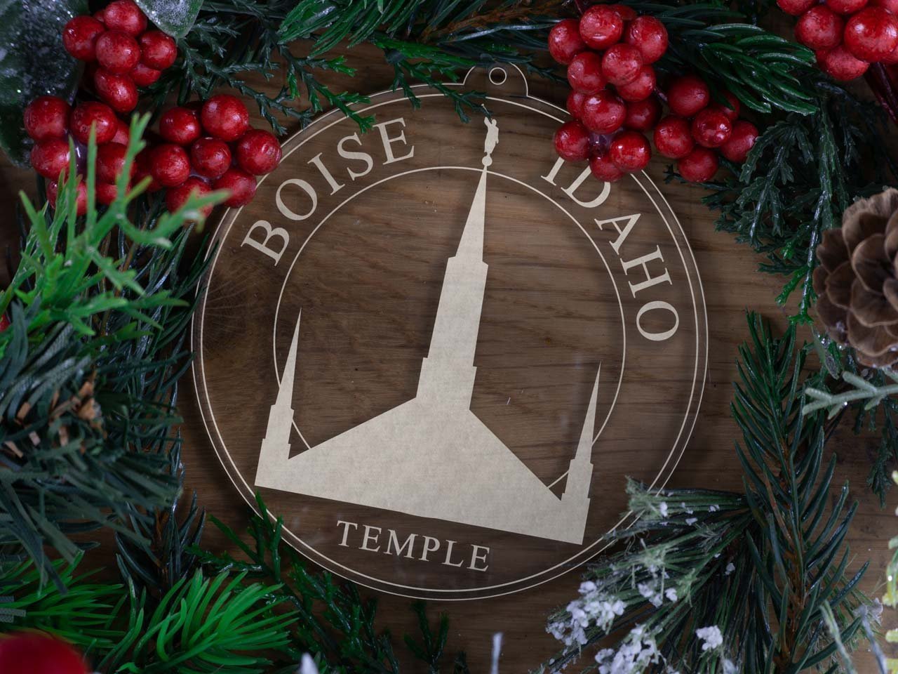 Boise Idaho Temple Christmas Ornament - Latter-Day Saint LDS Missionary Gift - Book of Mormon