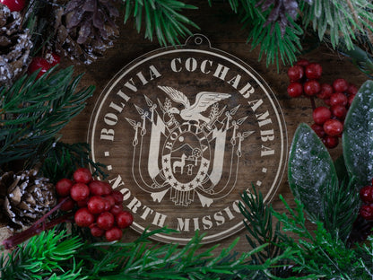 LDS Bolivia Cochabamba North Mission Christmas Ornament with Christmas Decorations