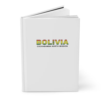 Bolivia Cochabamba North Mission Flag Title White Hardcover Journal Matte - Latter-Day Saint LDS Missionary Gift - Book of Mormon