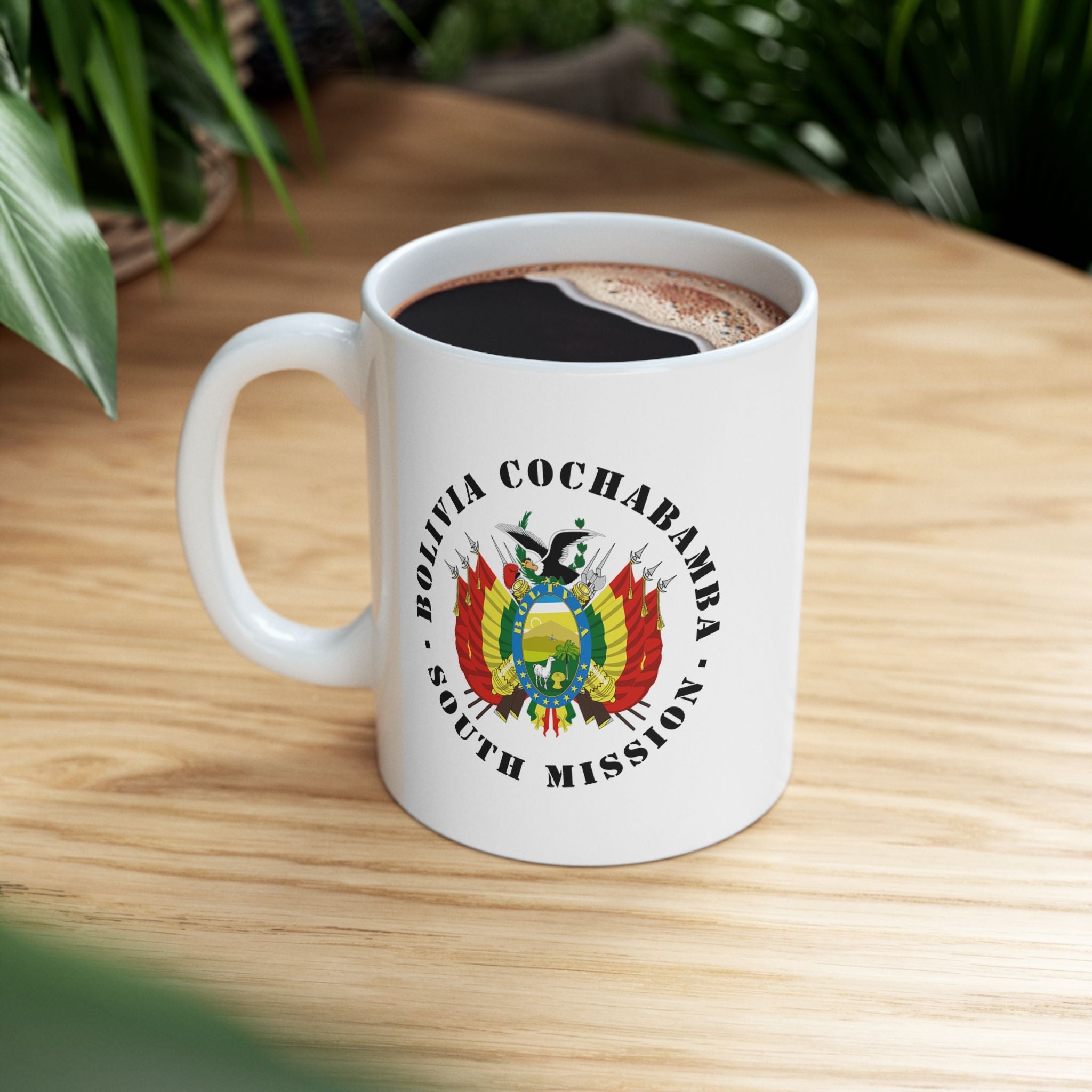 Bolivia Cochabamba South Mission Circular Flag White Ceramic Mug - Latter-Day Saint LDS Missionary Gift - Book of Mormon