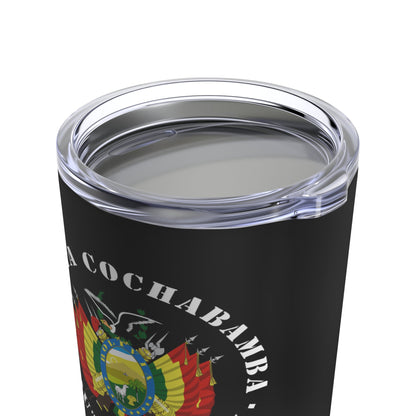 Bolivia Cochabamba South Mission Flag Logo Tumbler 20oz Black - Latter-Day Saint LDS Missionary Gift - Book of Mormon