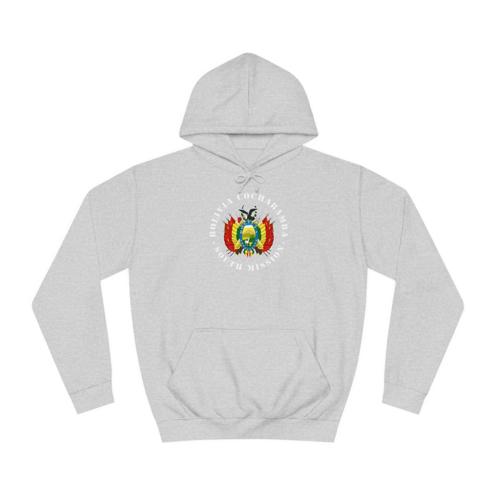 Bolivia Cochabamba South Mission Flag Logo (White Border) College Hoodie - Latter-Day Saint LDS Missionary Gift - Book of Mormon