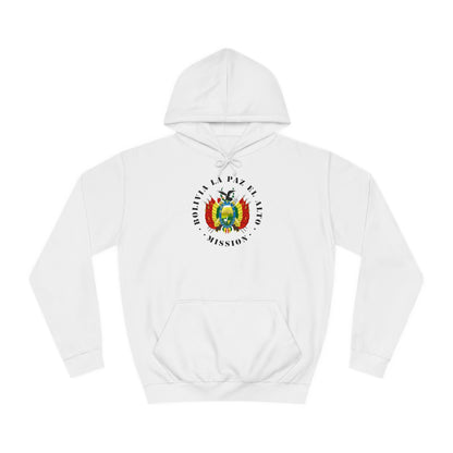 Bolivia La Paz El Alto Mission Flag Logo (Black Border) College Hoodie - Latter-Day Saint LDS Missionary Gift - Book of Mormon