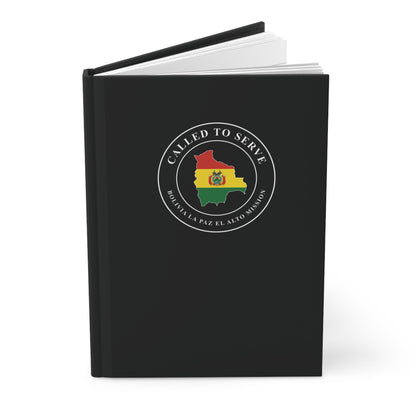 Bolivia La Paz El Alto Mission Flag Map Called to Serve Black Hardcover Journal Matte - Latter-Day Saint LDS Missionary Gift - Book of Mormon