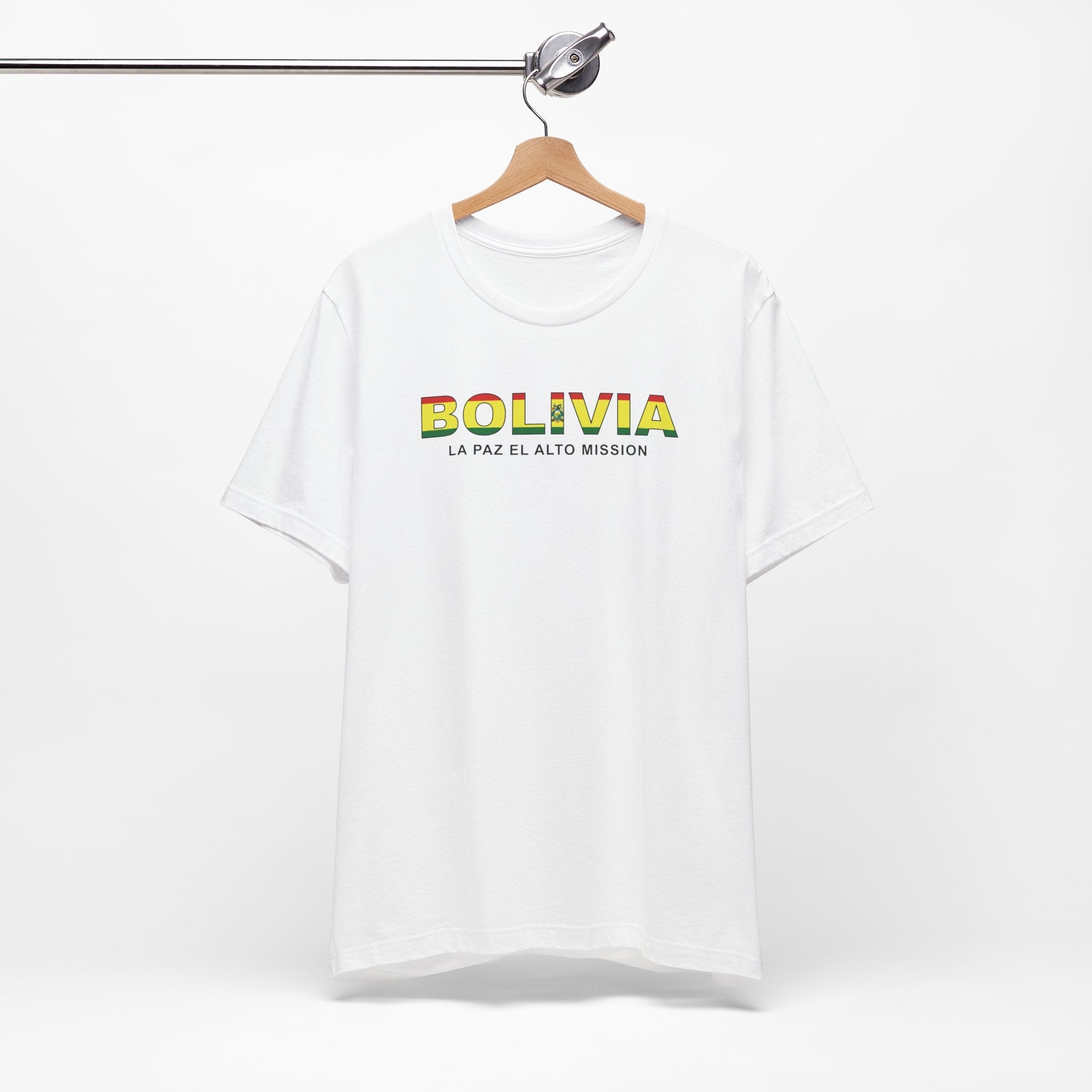 Bolivia La Paz El Alto Mission Flag Title T-shirt - Latter-Day Saint LDS Missionary Gift - Book of Mormon