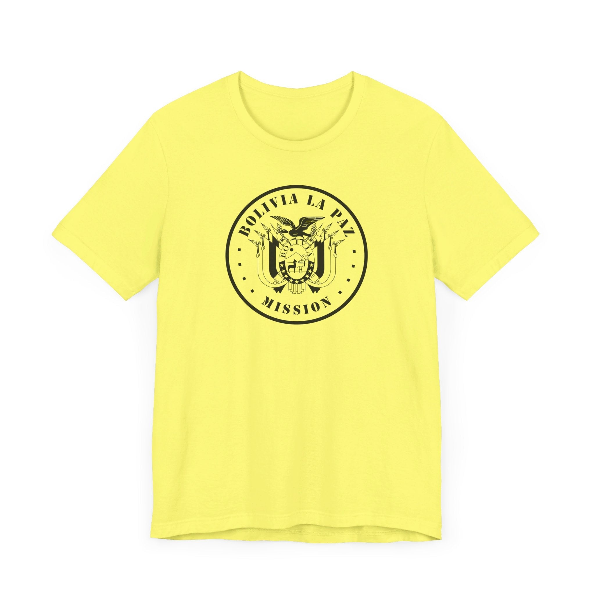 Bolivia La Paz Mission Circular Monochrome Logo T-Shirt - Latter-Day Saint LDS Missionary Gift - Book of Mormon