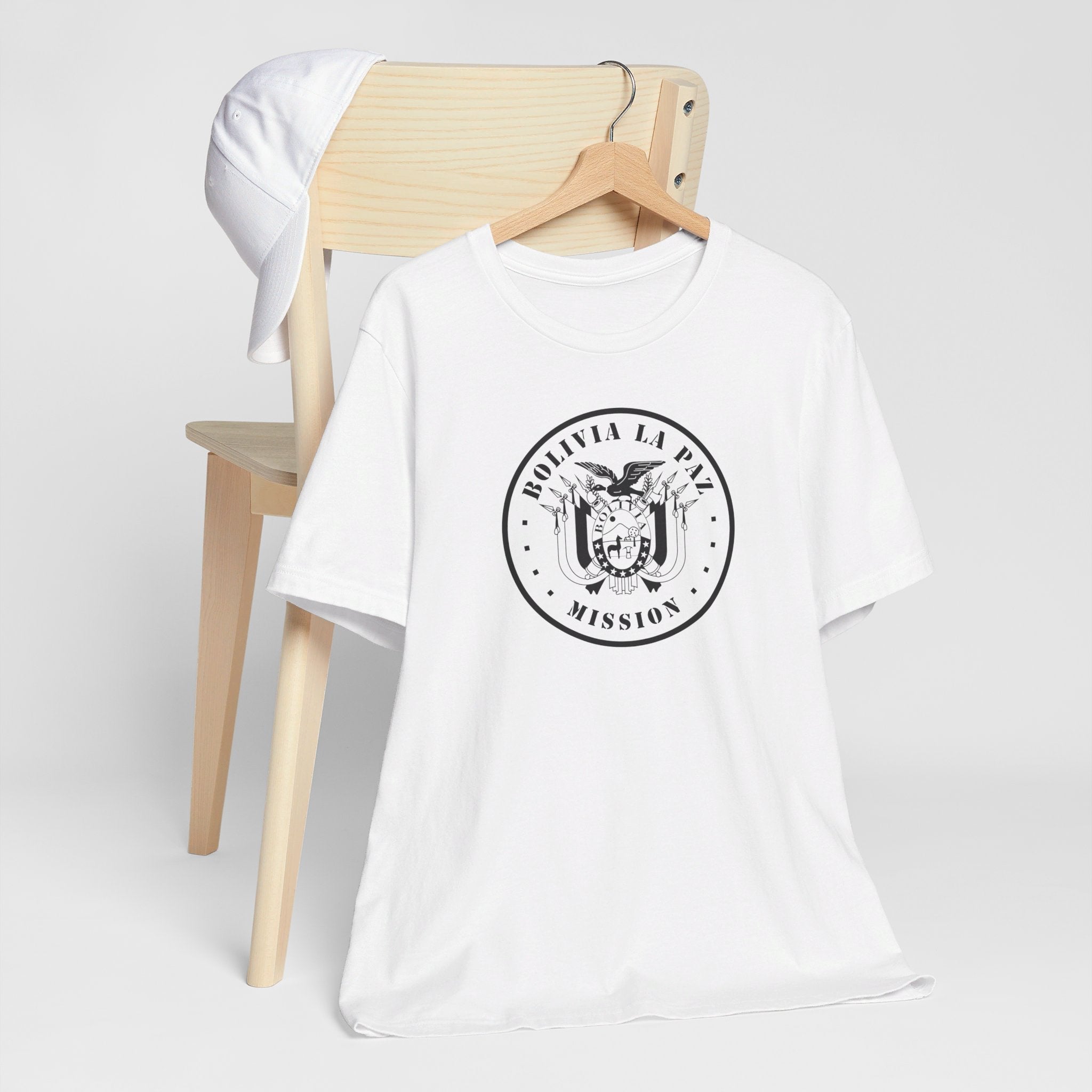 Bolivia La Paz Mission Circular Monochrome Logo T-Shirt - Latter-Day Saint LDS Missionary Gift - Book of Mormon