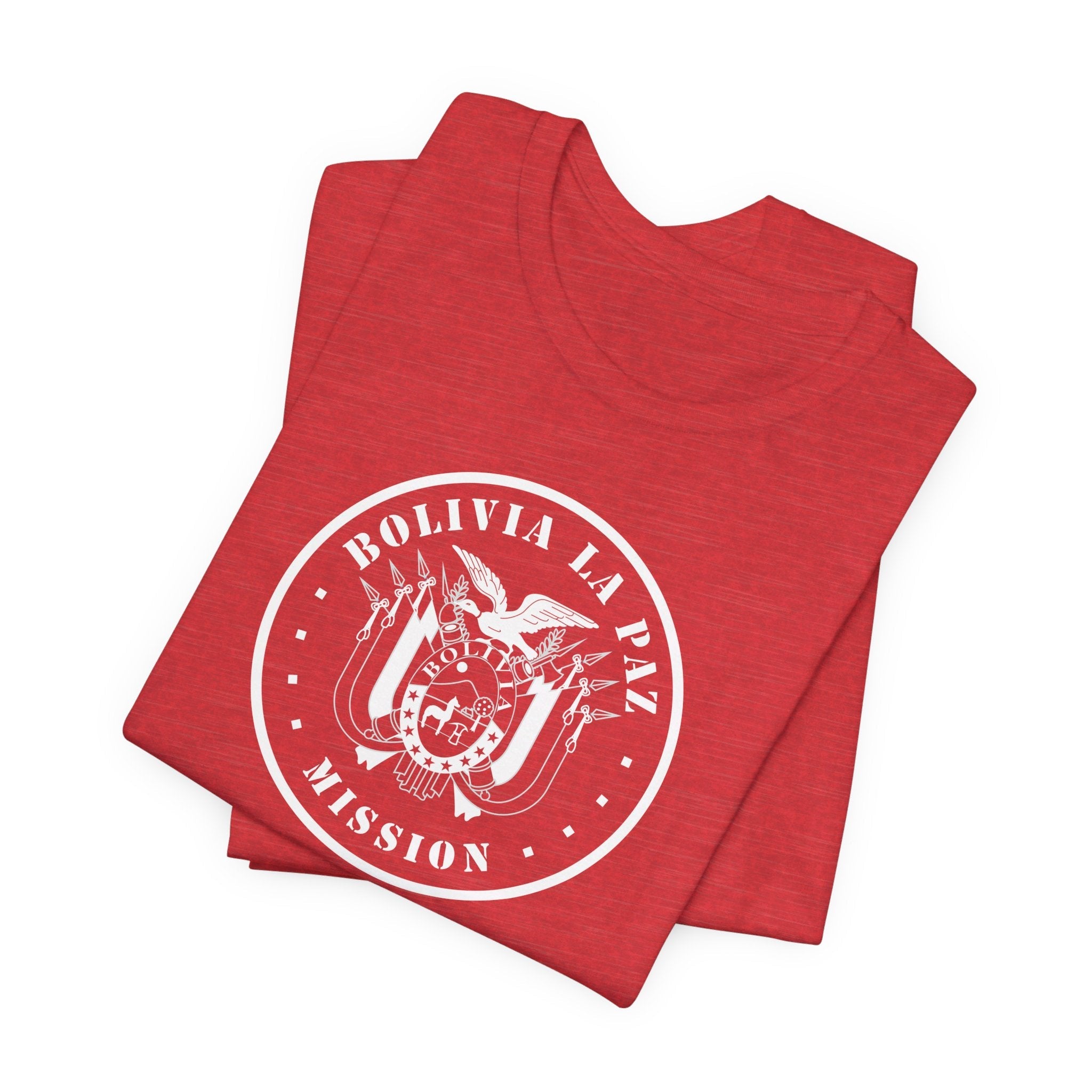 Bolivia La Paz Mission Circular Monochrome Logo T-Shirt - Latter-Day Saint LDS Missionary Gift - Book of Mormon