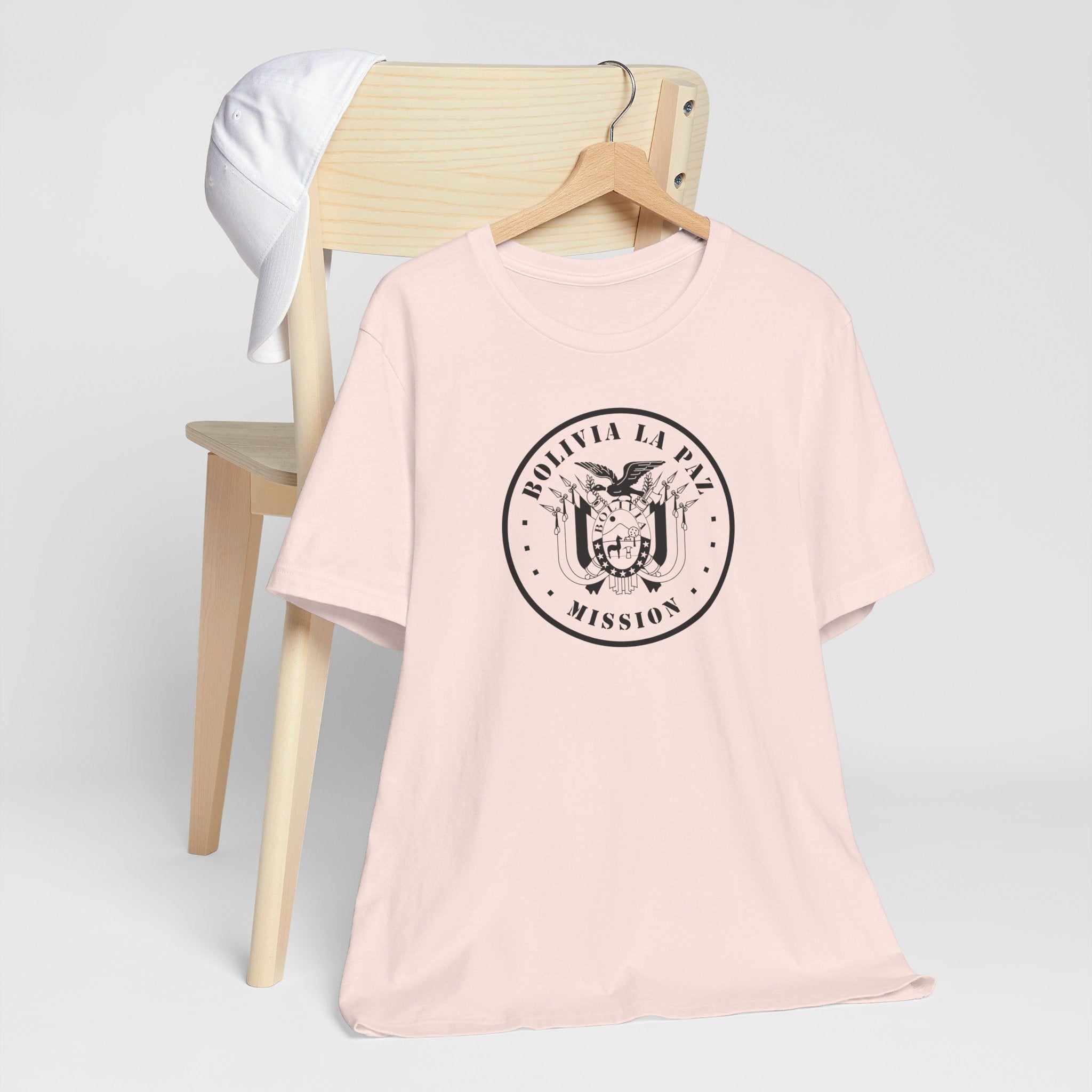 Bolivia La Paz Mission Circular Monochrome Logo T-Shirt - Latter-Day Saint LDS Missionary Gift - Book of Mormon