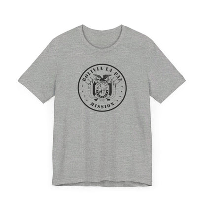 Bolivia La Paz Mission Circular Monochrome Logo T-Shirt - Latter-Day Saint LDS Missionary Gift - Book of Mormon