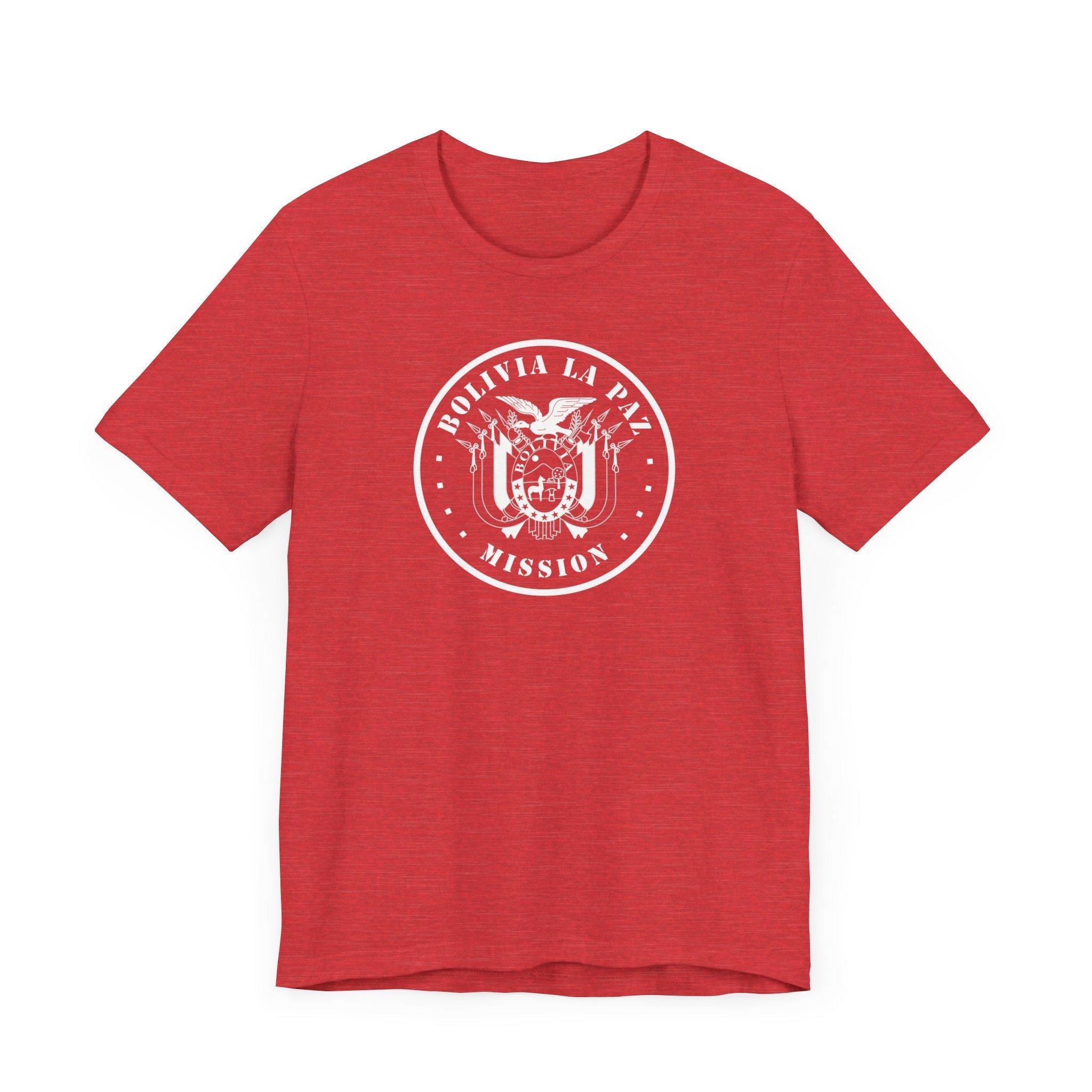 Bolivia La Paz Mission Circular Monochrome Logo T-Shirt - Latter-Day Saint LDS Missionary Gift - Book of Mormon