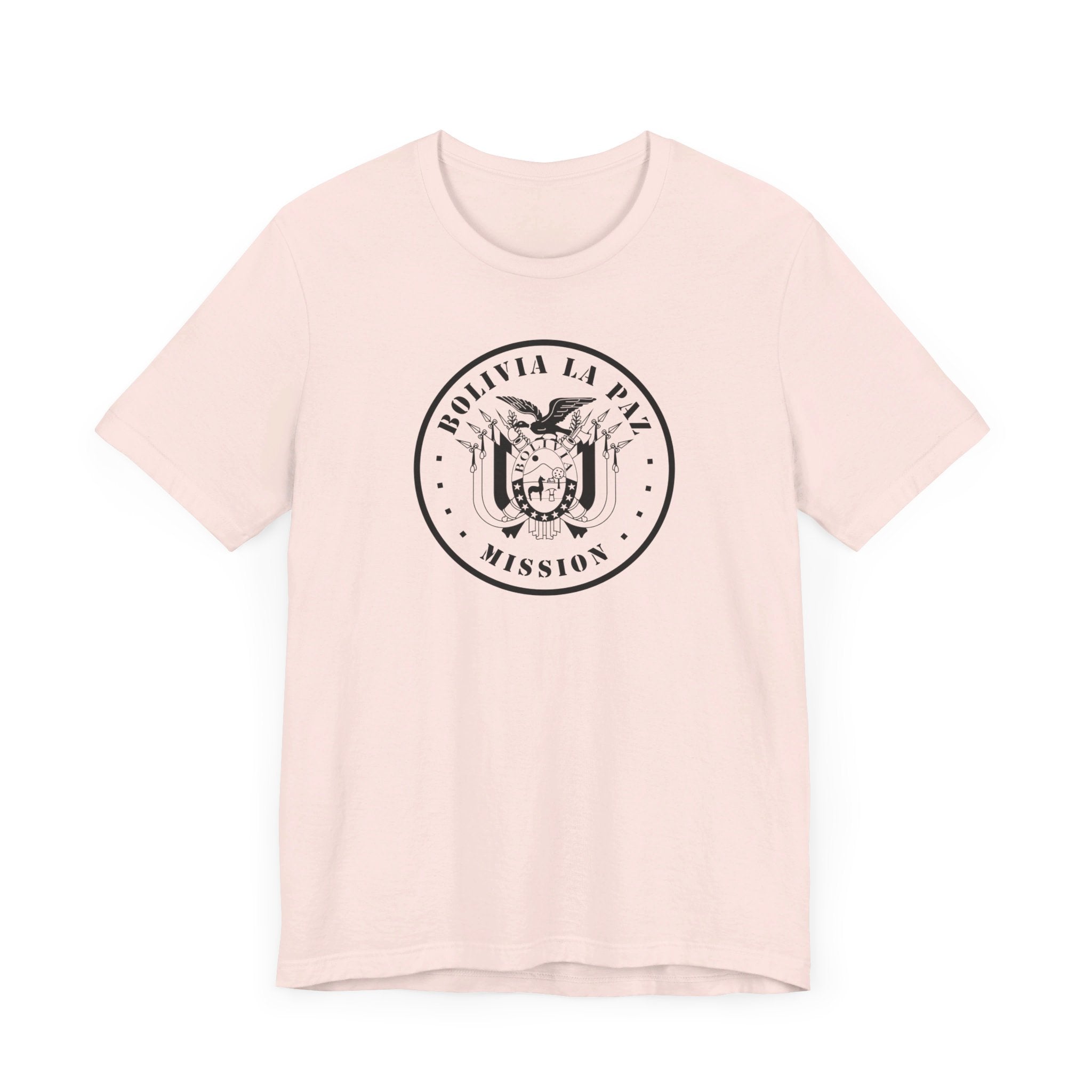Bolivia La Paz Mission Circular Monochrome Logo T-Shirt - Latter-Day Saint LDS Missionary Gift - Book of Mormon