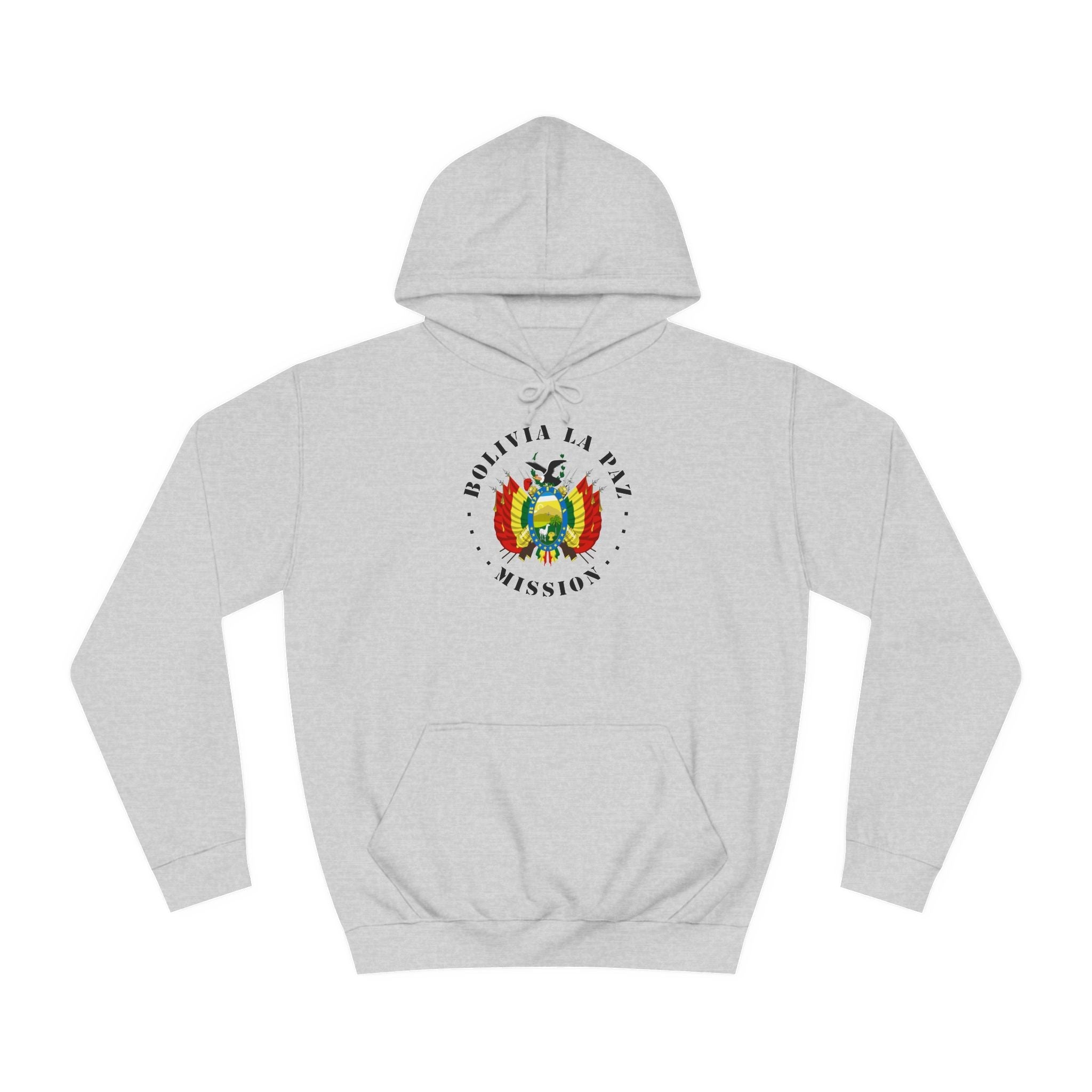 Bolivia La Paz Mission Flag Logo (Black Border) College Hoodie - Latter-Day Saint LDS Missionary Gift - Book of Mormon