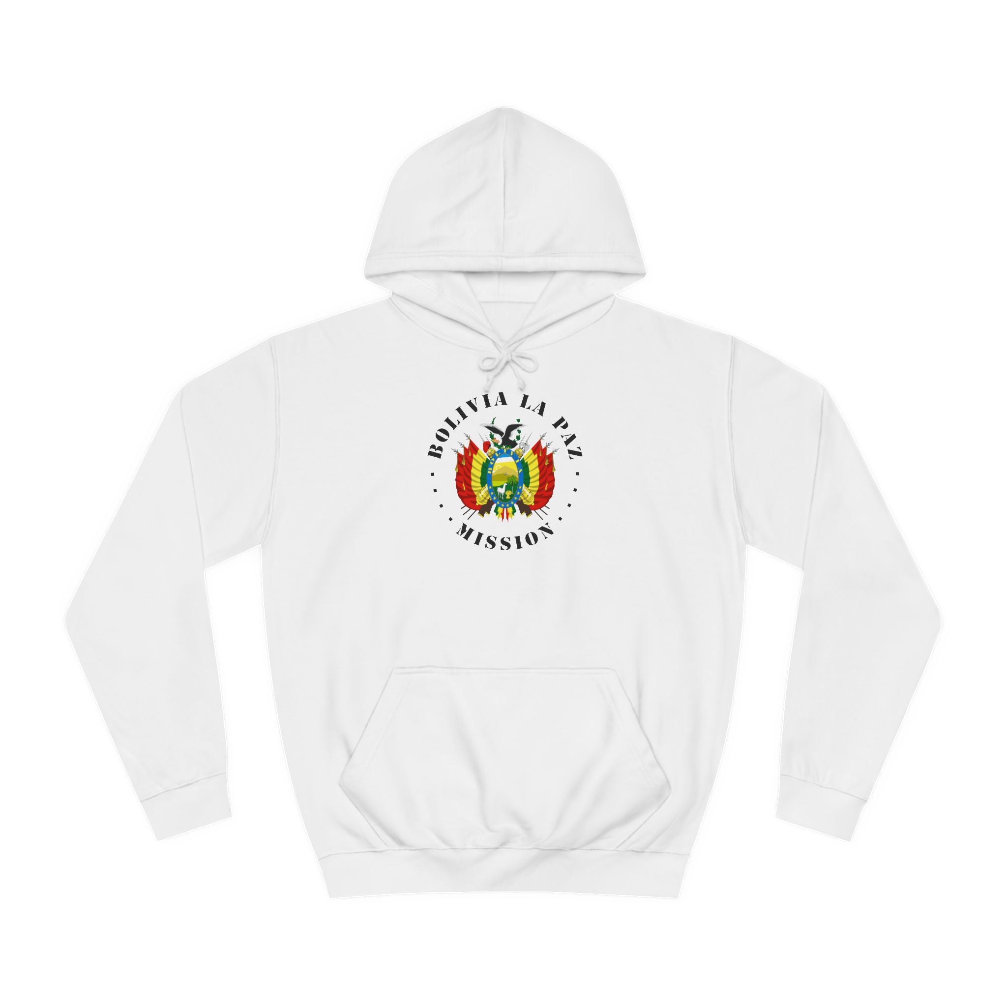 Bolivia La Paz Mission Flag Logo (Black Border) College Hoodie - Latter-Day Saint LDS Missionary Gift - Book of Mormon