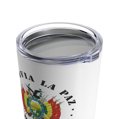 Bolivia La Paz Mission Flag Logo Tumbler 20oz White - Latter-Day Saint LDS Missionary Gift - Book of Mormon