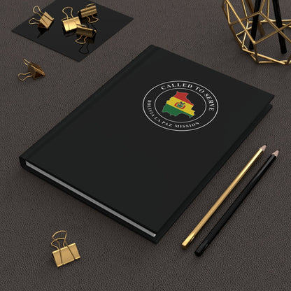 Bolivia La Paz Mission Flag Map Called to Serve Black Hardcover Journal Matte - Latter-Day Saint LDS Missionary Gift - Book of Mormon