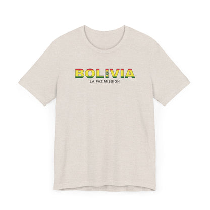 Bolivia La Paz Mission Flag Title T-shirt - Latter-Day Saint LDS Missionary Gift - Book of Mormon
